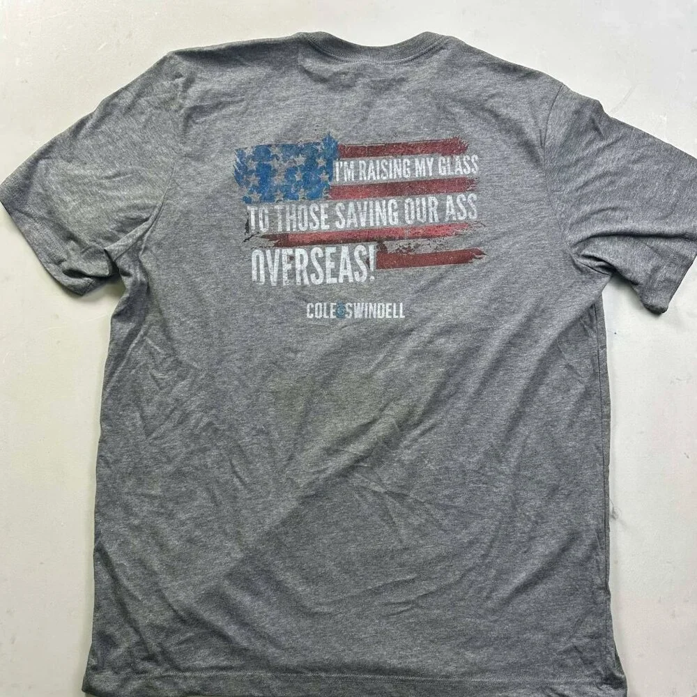 COLE SWINDELL Size XL T-Shirt Tee America Patriotic Military Appreciation - Picture 2 of 3